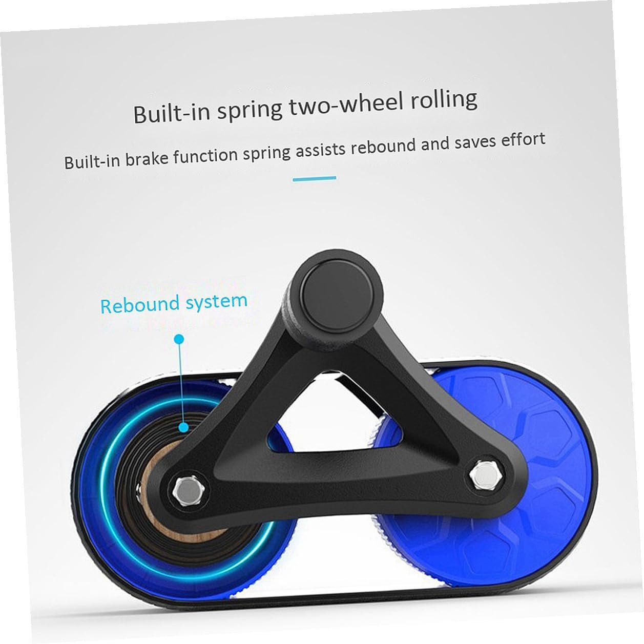Didiseaon Ruota Addominali Fitness Automatica con Ritorno Trainer Addome Stabile per Esercizi Addominali Completi Attrezzo Palestra per Principianti e Professionisti Blu