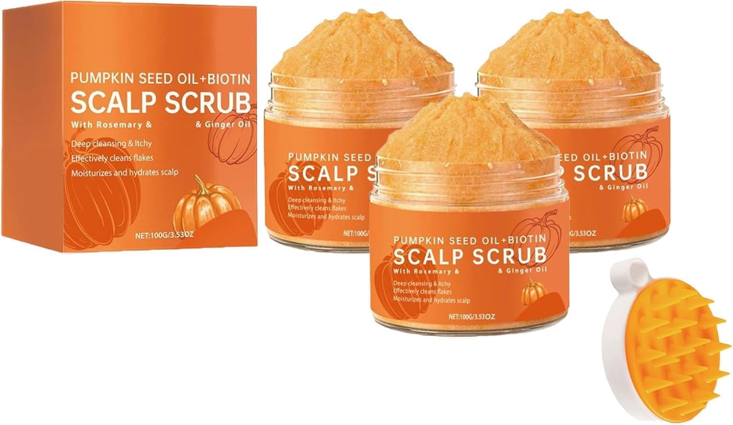 Exfoliante natural para el cuidado del cuero cabelludo, alivia la picazón y la caspa, limpieza profunda e hidratación, combate la caspa y elimina residuos, apto para cuero cabelludo graso y seco