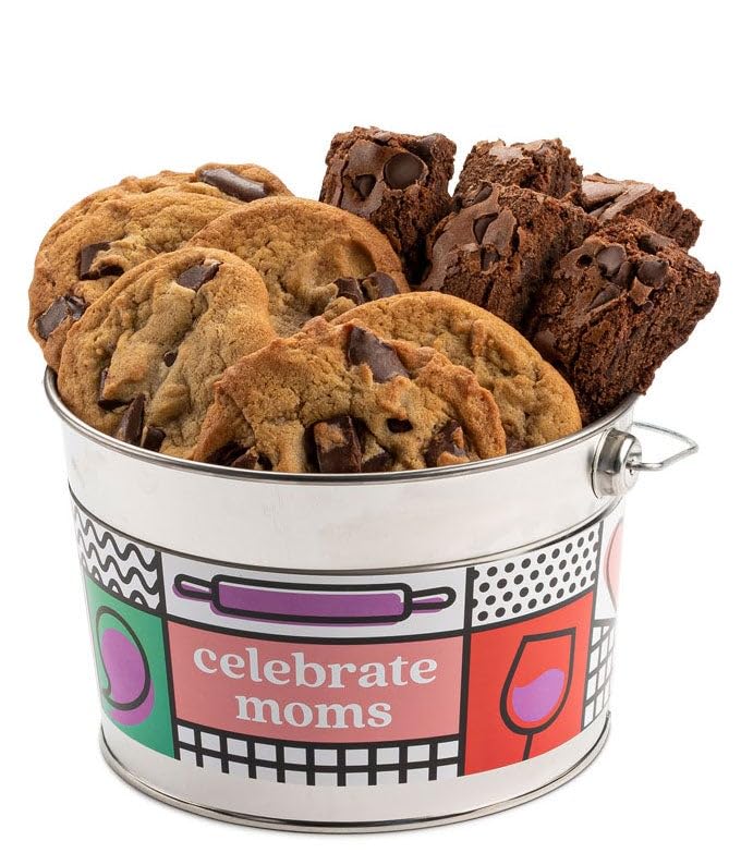 From You Flowers - Cookie & Brownie Sampler Bucket For Mom for Birthday, Anniversary, Get Well or Celebration