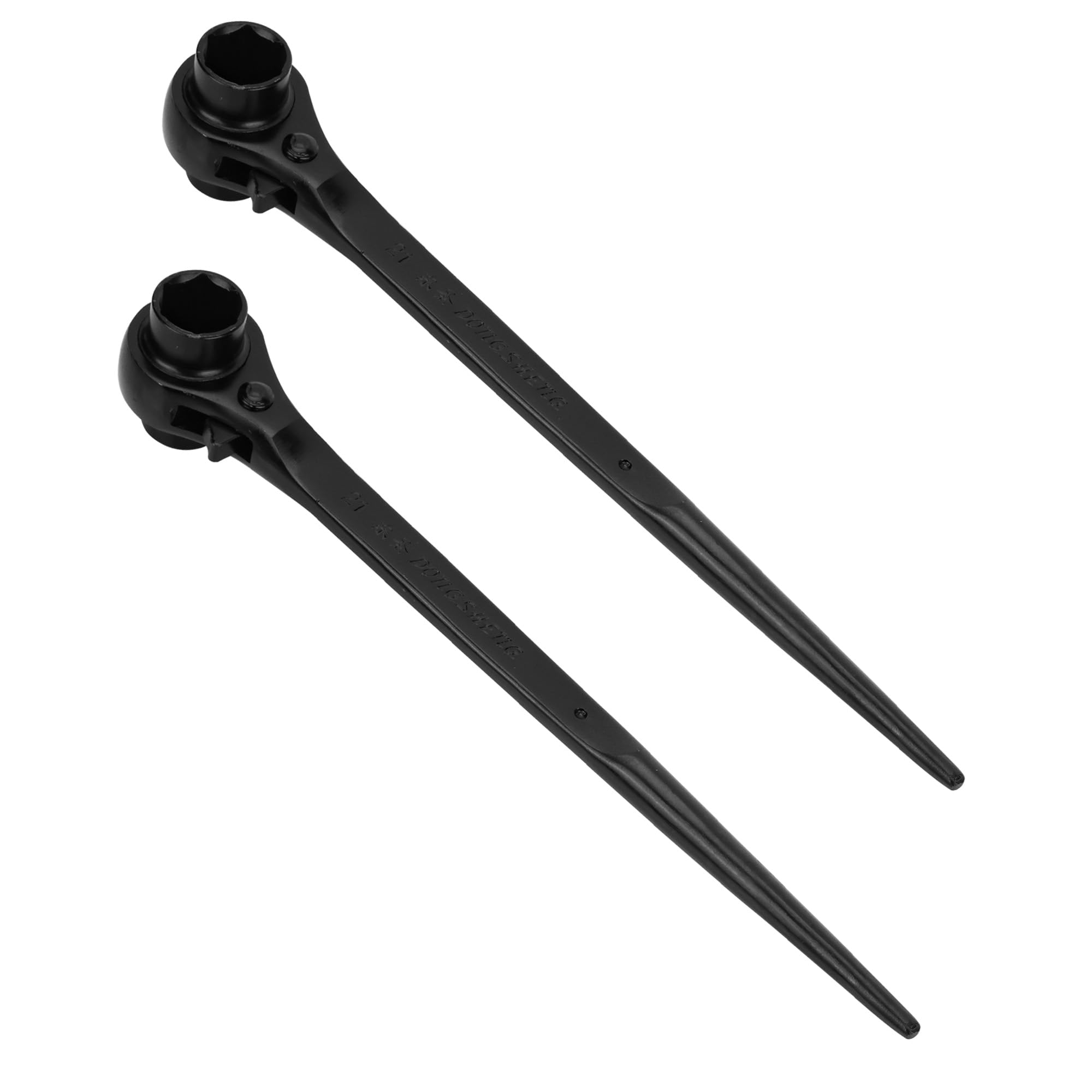 Aramanara 2 Pcs 19mm x 21mm Ratchet Podger Spanner, Double Sided Scaffold Spanner