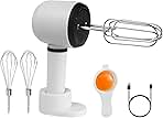 3 Speed Hand Mixer with Flex Edge Beaters | Auto-Scrape Design for Baking, Whipping, Dough | | Easy to Clean | Perfect for Home Bakers -HM903 (milky white)