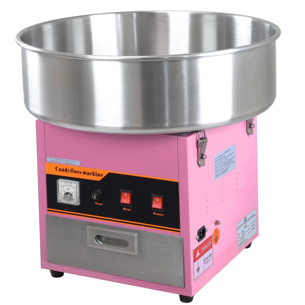 PartyHutLarge Commercial Cotton Candy Machine Party Candy Floss Maker Pink