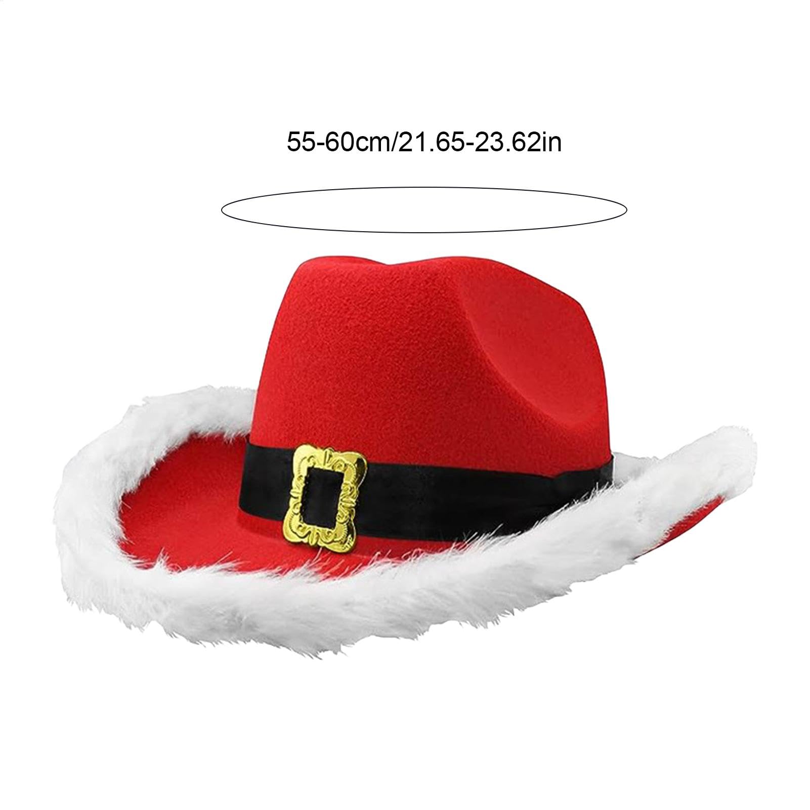 Cappello Da Cowboy Di Natale | Cappello Di Babbo Natale Occidentale