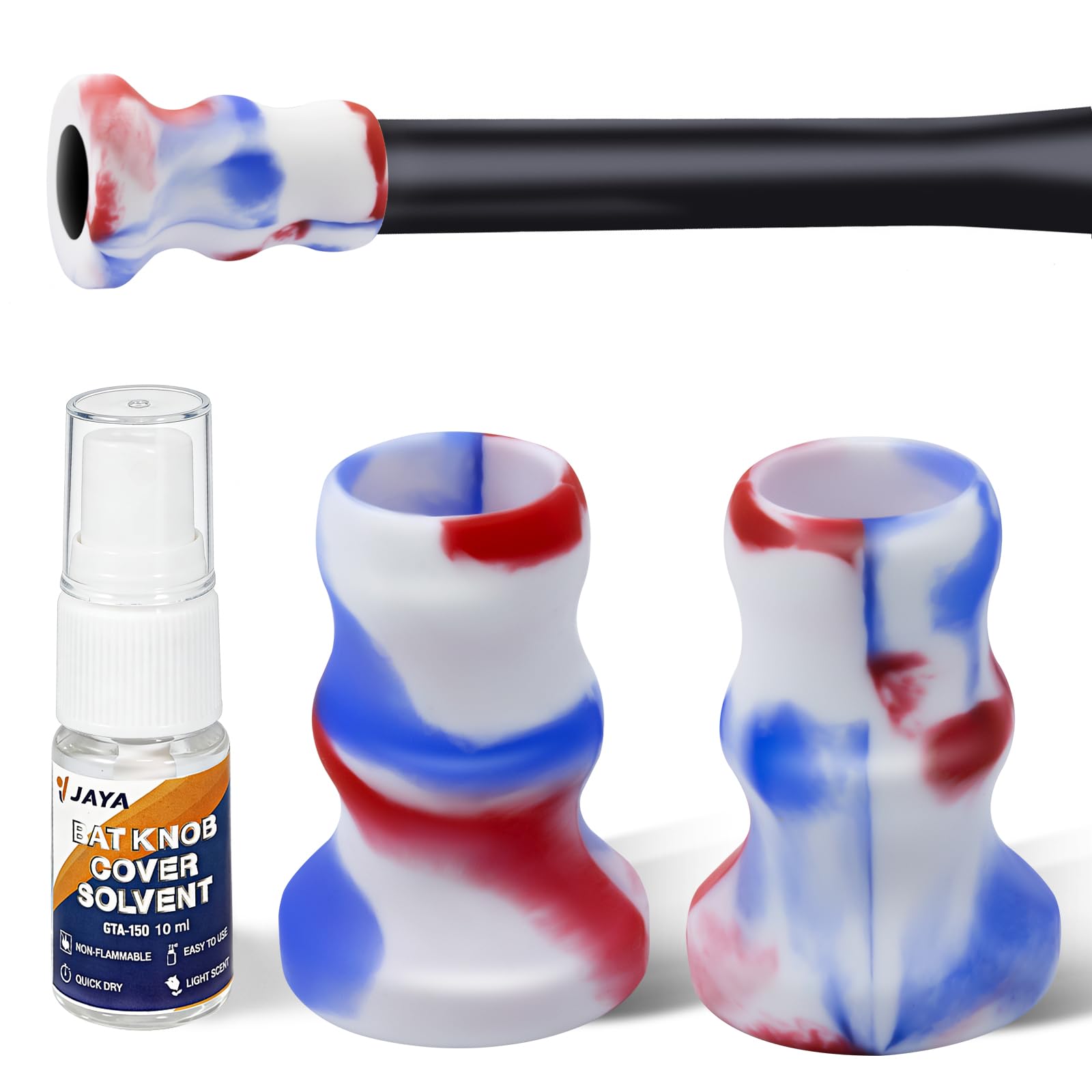 JAYA 2 Pack Bat Knob Taper, Exclusive Installation Lubricant, Easy Installation Bat Knob Taper, Increased Bottom Protection, Ergonomic Design, for Enhanced Grip and Protection