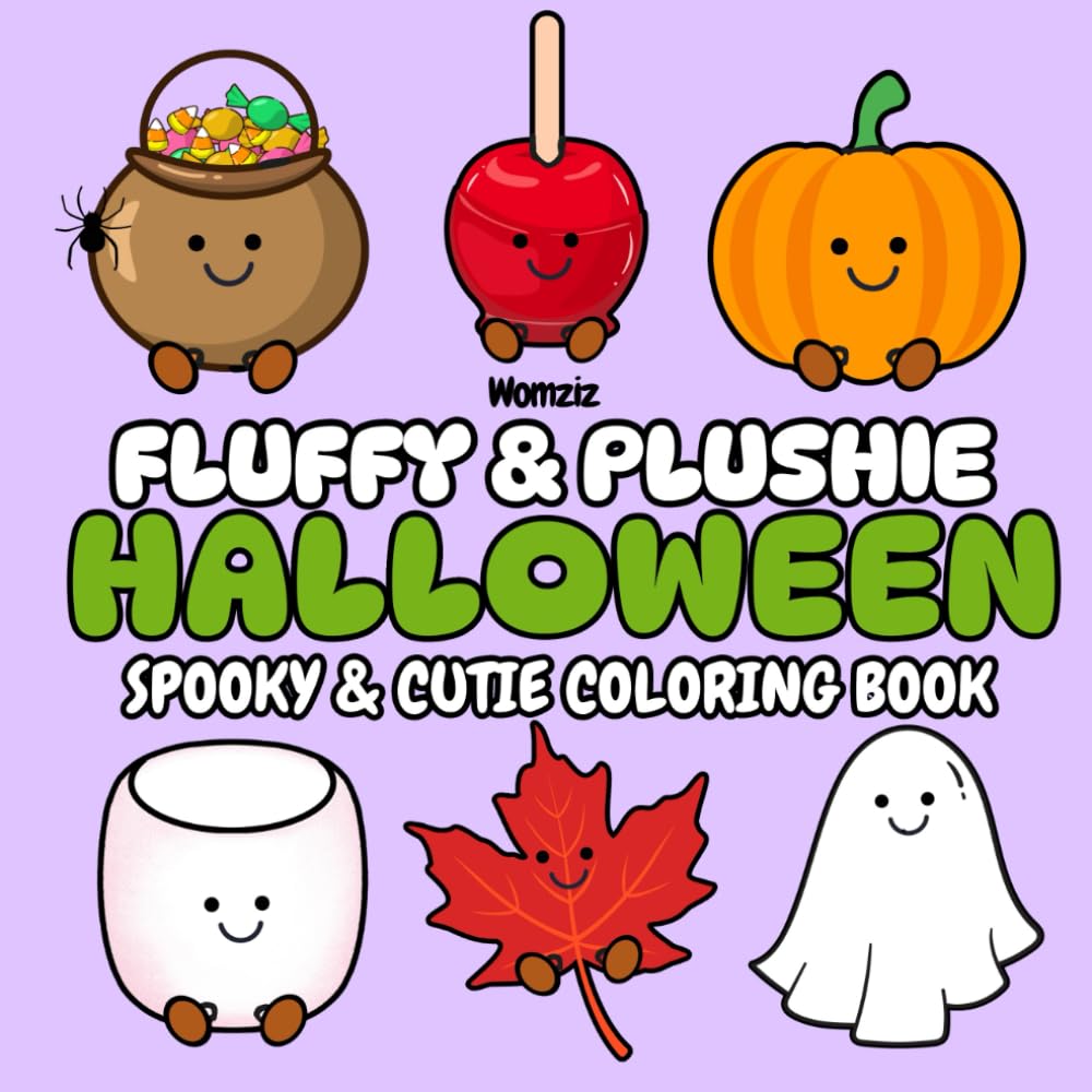 Fluffy and Plushie Halloween: Spooky & Cutie Coloring Book (Fluffy & Plushie Series)