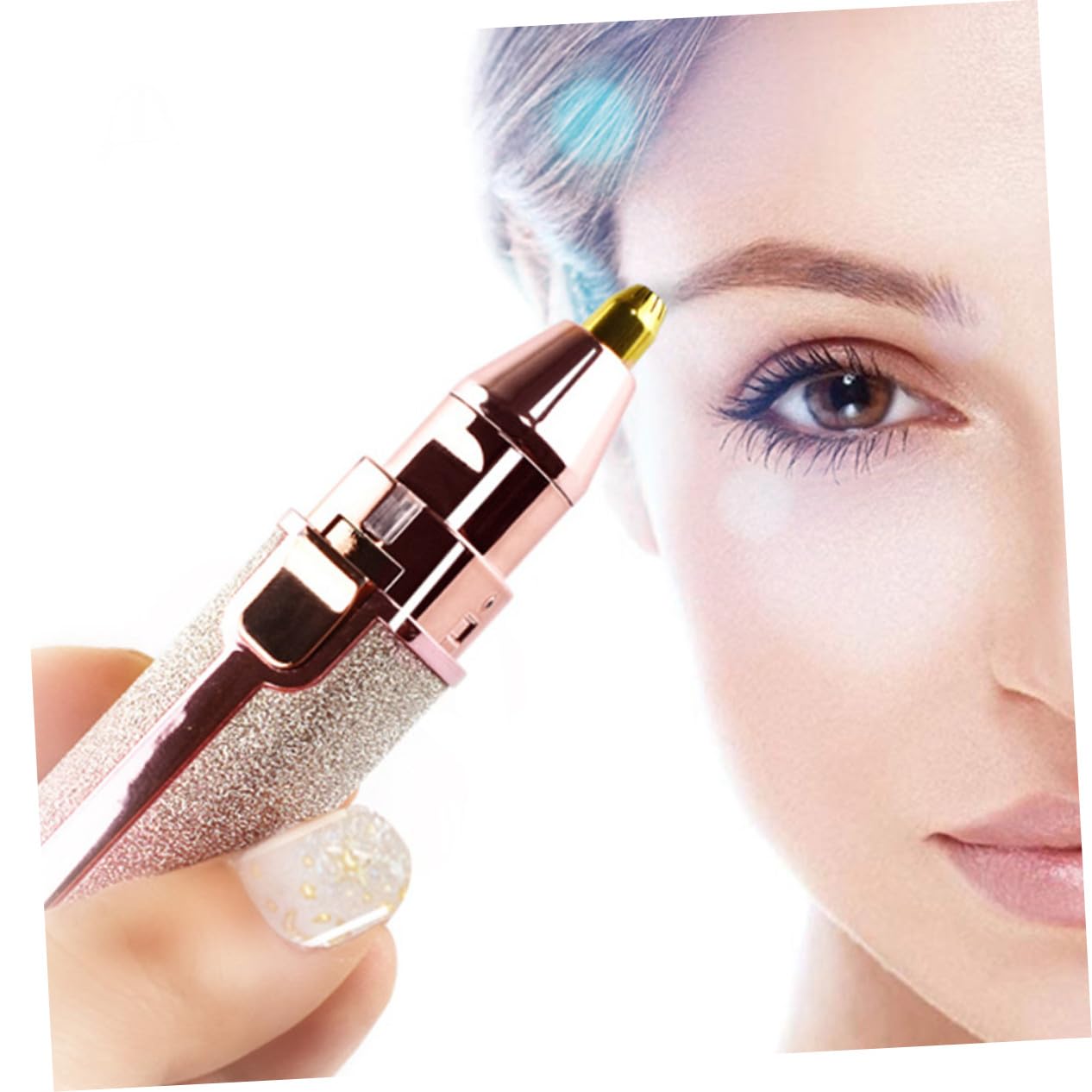 NOLITOY Depiladora Eléctrica para Eliminar Vello Facial y Corporal para Mujeres Carga Usb, Recortadora de Cejas y Diseño Ergonómico Batería Aaa600mah