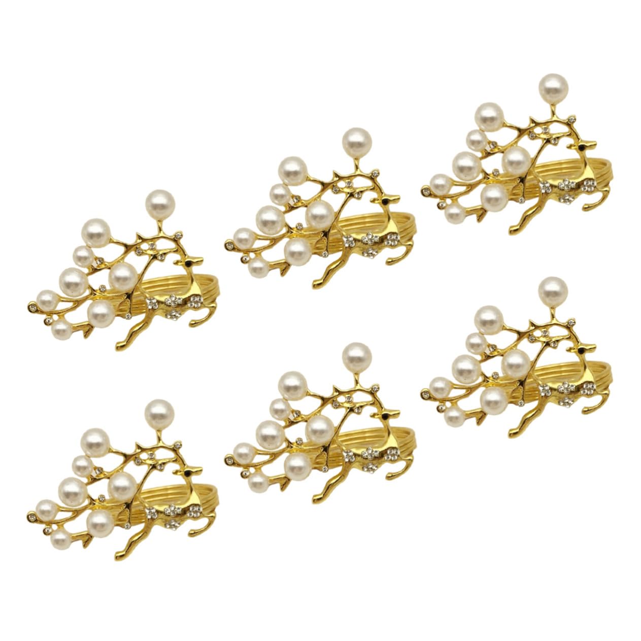 Alipis 18 Pcs Rond De Serviette De Noel Pinces à Serviettes De Noël Ronds De Serviette Renne Ronds De Serviette Festifs Décor De Table De Noël Décorations De Noël Porte-Serviette De Fête