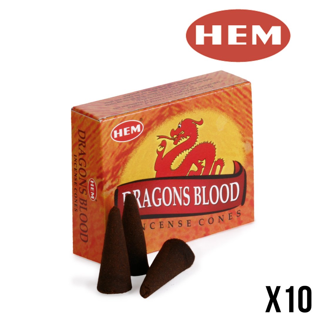 Dragon's Blood - 10 Cones - HEM Incense From India