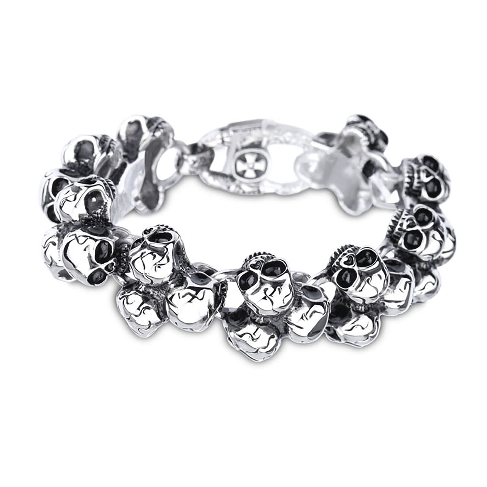 STANG Pulsera de Acero de Titanio Retro Personalidad Creativa Calavera Hombres Salvaje Punk Hip Hop Pulsera joyería Regalo