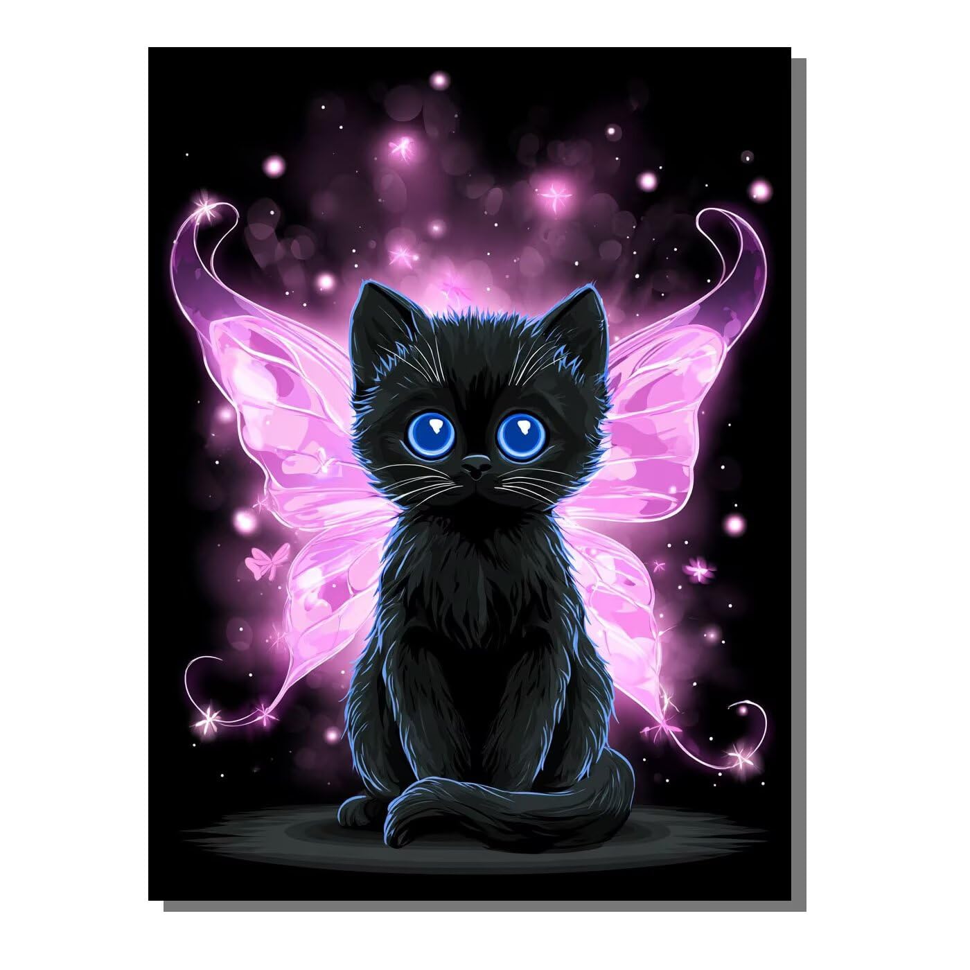 5D Diament Malarstwo Motyl Kot, Diamentowe Malowanie Diamentowe Zestaw Dla Dzieci Prezent, DIY DIY Dorośli Diamentowe Malarstwo Na Boże Narodzenie Dekoracje Ścienne Domu 80x100 cm SYLF470