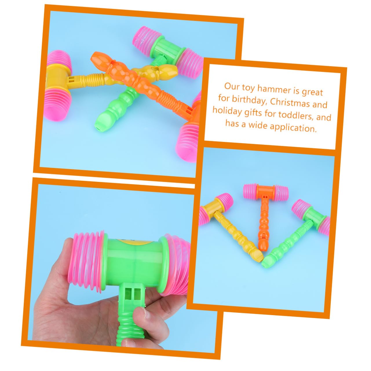 VICASKY 8pcs Hammer Toy Party Hammer Plaything Pounding Toy Party Prop Cheering Toy