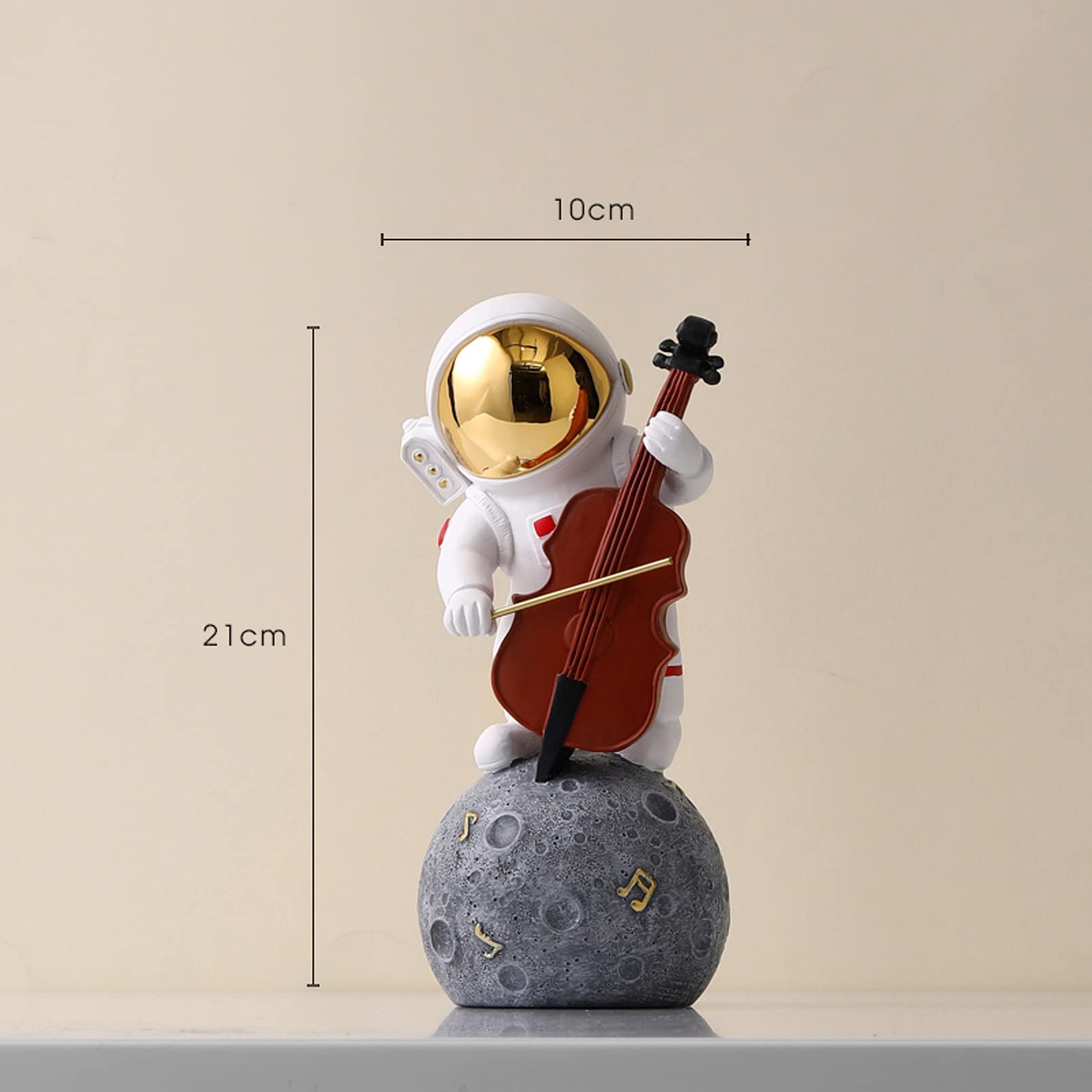 Centros de mesa for oficina, hogar, cocina, decoración de oficina, escultura tocando música, figura de astronauta, decoración artística de astronautas frescos, figura espacial, adorno, estatuas de ast