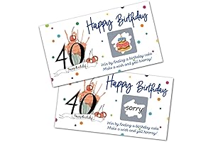 REWIDPARTY Colorful 40th Birthday Party Games Scratch Off Cards