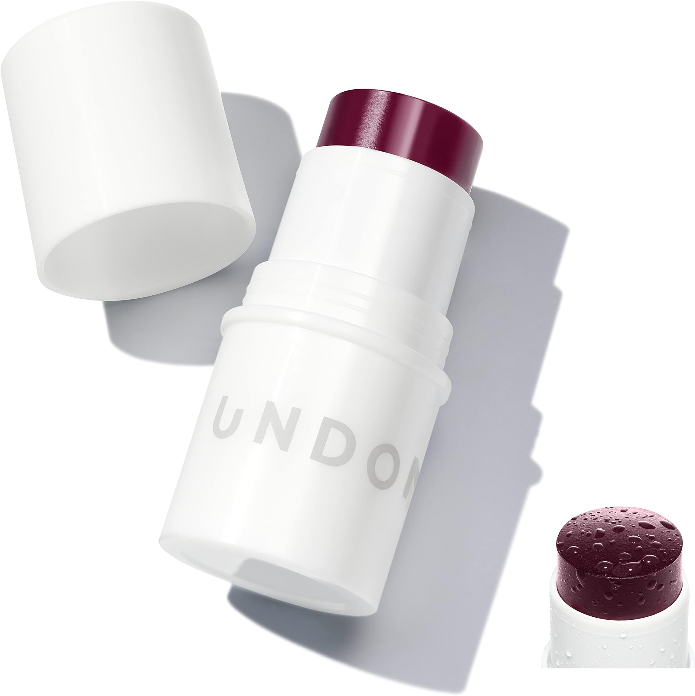 Undone Beauty Water Blush Stick with Coconut Water for Radiant, Dewy Glow - Blends Perfectly Into Skin for Natural Looking Flushed Cheeks - Vegan and Cruelty Free - Merlot, 0.19 oz (5 g)