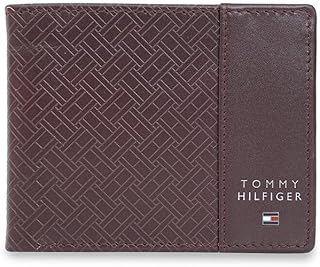 tommy hilfiger Men's Cimbia Global Coin Wallet | Embossed Genuine Leather Bifold, 12 Card Slots - Rich Wine | Ideal for Gifting | Stylish Purse for Men-picture-13