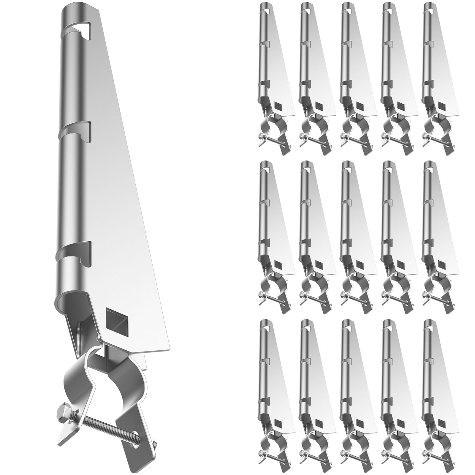 Photo 1 of 15 Pack Barbed Wire Arm for 1-5/8" Chain Link Fence, Galvanized Steel Fence Height Extender for Garden Outdoor, for Outdoor Fences to Increase Height, Protect Privacy and Pets Jumping Off