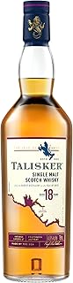 Talisker 18 Year Old Single Malt Scotch Whisky | 45.8% vol | 70cl | Notes of Smoke | Salt & Spice | Rich & Fruity Scottish Whisky | Single Malt Whisky Made by the Sea