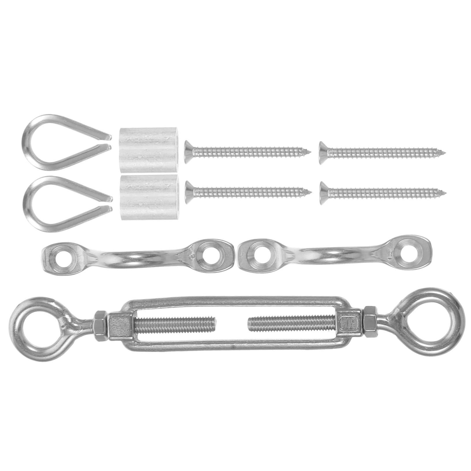 PRETYZOOM Stainless Steel Chuck Cable Strainer Accessory Wire Rope Tensioner Turnbuckle