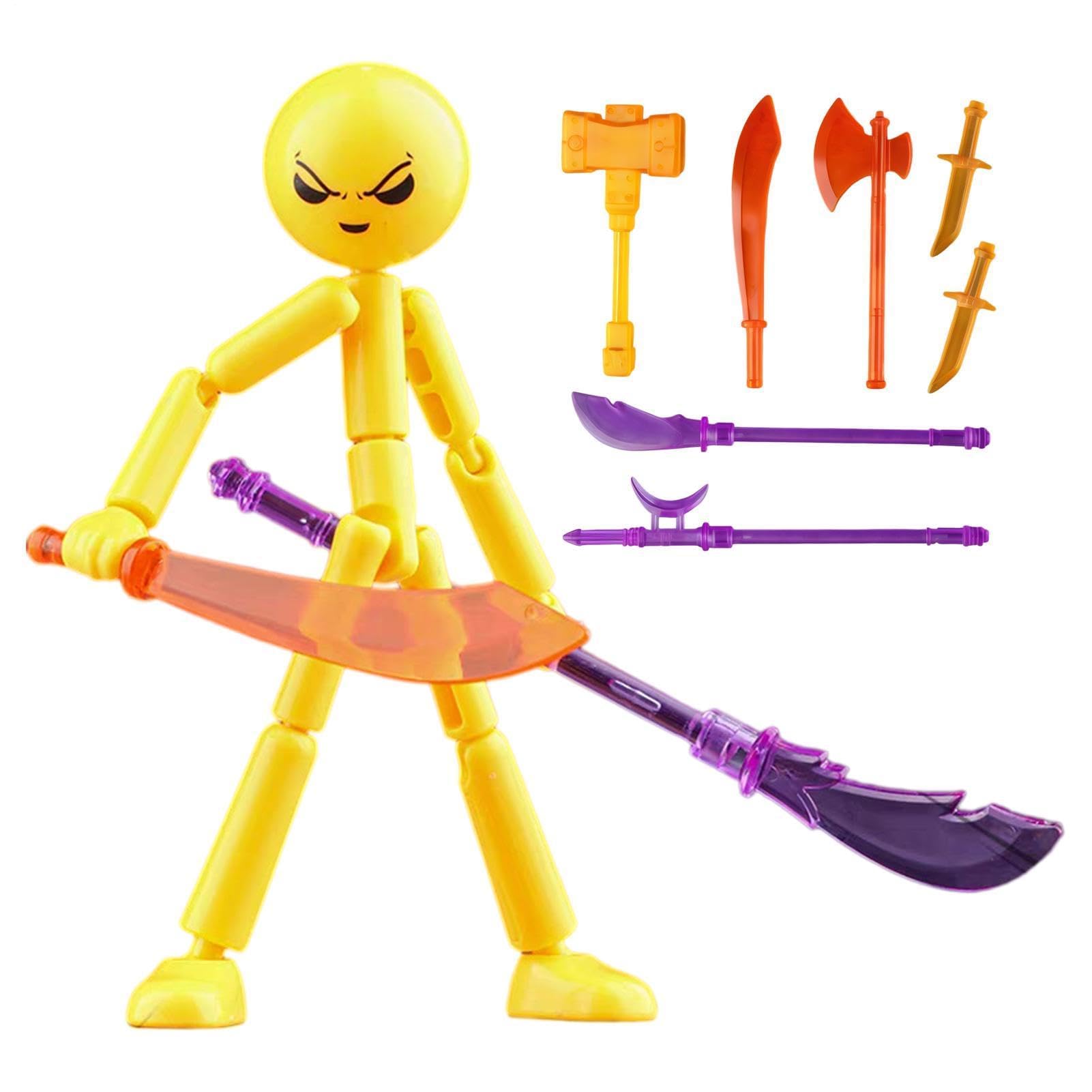 Collectable Action Figures Set, Stop Motion Figures With 7 Weapons, 12x18x3cm, Full Body Mechanical Doll, Multi-Jointed Movable Robot, Full Body Poseability, for Kids, Hobbyists (A#)