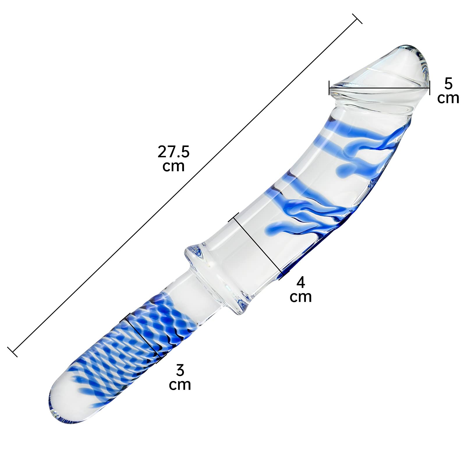 roluck Cristal – Consolador Pene anal Butt Plug transparente cristal diamante cristal Consolador