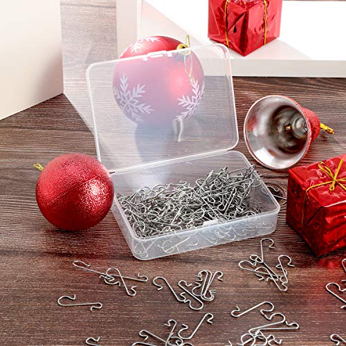 Tatuo 280 Pcs Christmas Ornament Hooks Ornament Hangers Xmas Metal Wire Silver Gold Hooks Red Green Hooks With Storage Box For Christmas Tree Decoration #TOP5