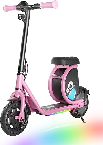 Hiboy JoyHaul Electric Scooter for Kids, Ages 4-10  LED Neon Lights, 100W Brushless Motor, 56.16Wh Battery, Under-Seat Storage & Safety Brake