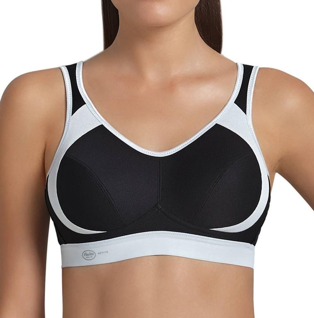 Anita Aktywny damski biustonosz sportowy bez fiszbin Extreme Control 5527, Czarny, 75B