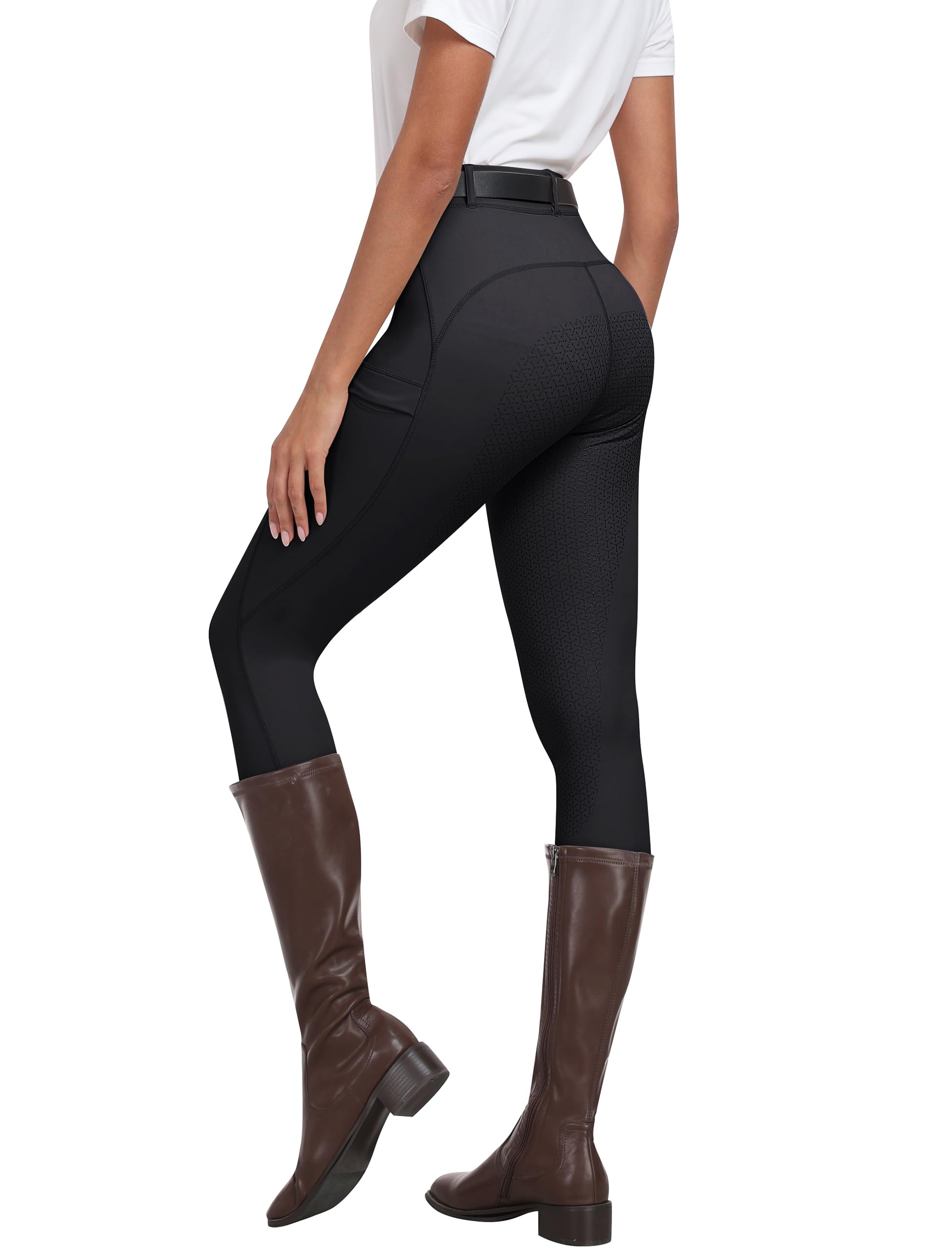 MoFiz Pantalones Hipica Mujer Pantalones Ecuestres Silicon Full Seat Mallas Equitacion Pantalones para Verano — view 8
