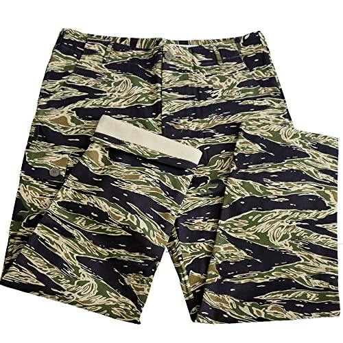 WWII Tiger Spot Camo Pants Men's Vintage Outdoor Sports Overalls Combat Cargo Pants Replica WW2 US TCU Pant4