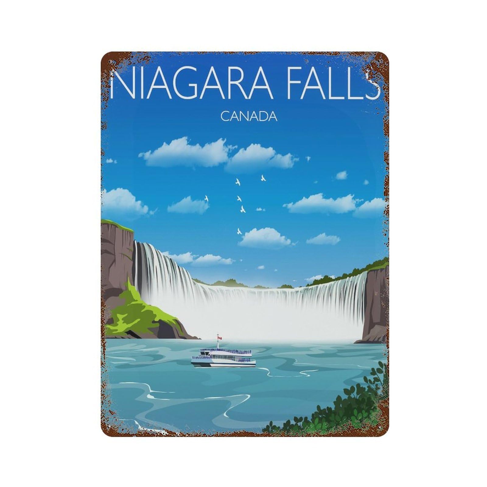 xiaoxiaoshen Travel of Niagara Falls Ontario Canada Wall Decor Art Metal Tin Poster Modern Home Decor Art Home Bar Shop Decorations Vintage Sign 40x30cm