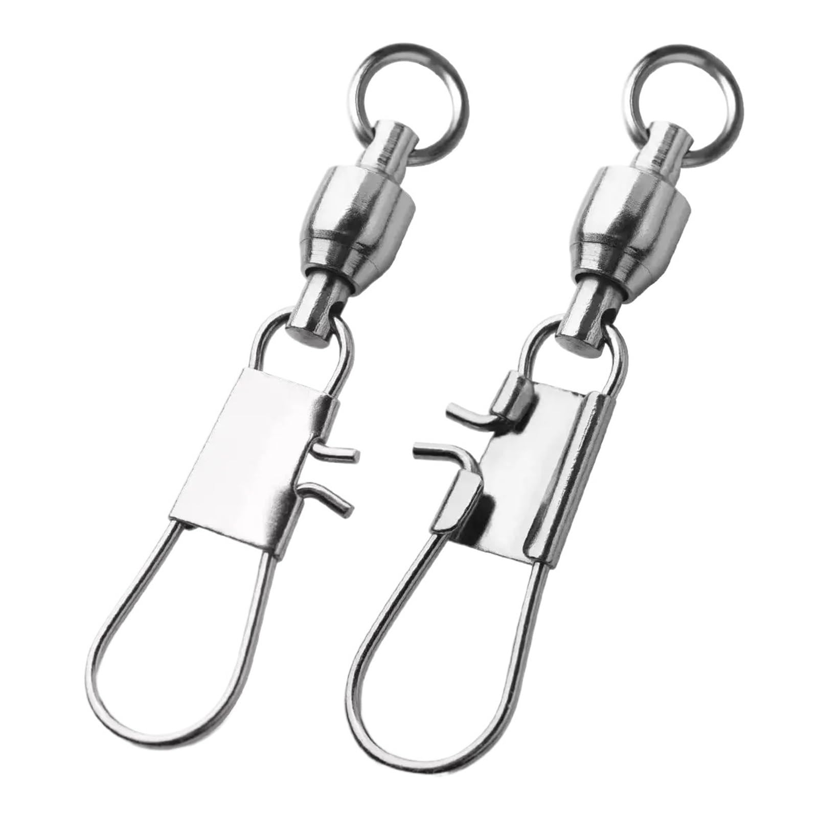 Lot de 20 à 100 émerillons de pêche à pression avec roulement à billes et goupille de verrouillage en acier inoxydable, accessoires de pêche, leurres de pêche, connecteur à broche(Size2 28LB 3