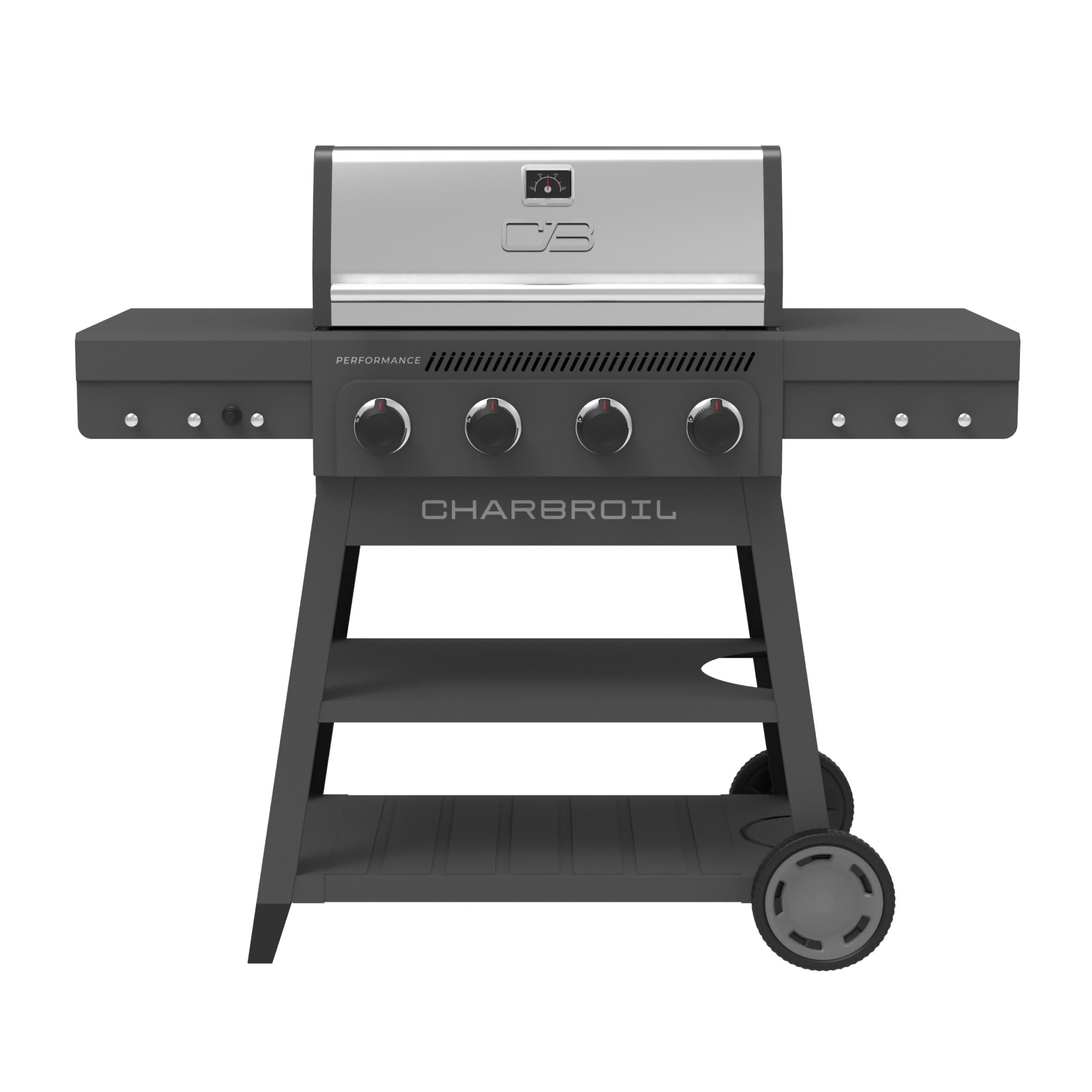 Char-Broil Performance Series 4-Burner Gas Grill Cart in gray