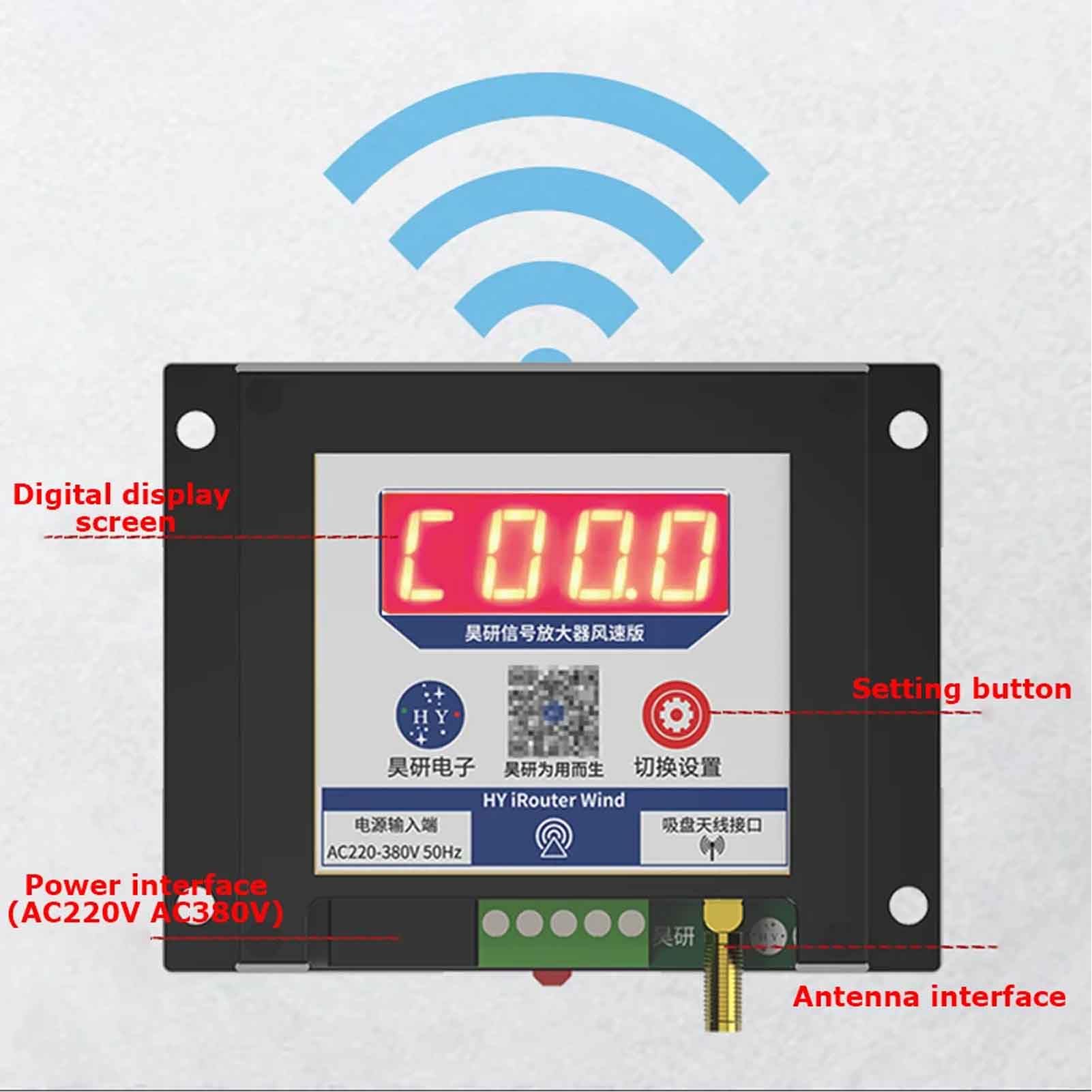 iDili Solar Wind Speed Alarm/Docks/Cableways/BridgesEtc.Suitable for Safety Protection Management in Various Industries