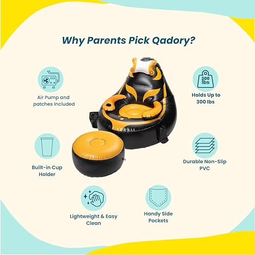 Miniatura 4 de Silla de juegos para niños, bomba de aire incluida 2 en 1, silla inflable para juegos, silla de juegos para niños, silla de puf para juegos, silla