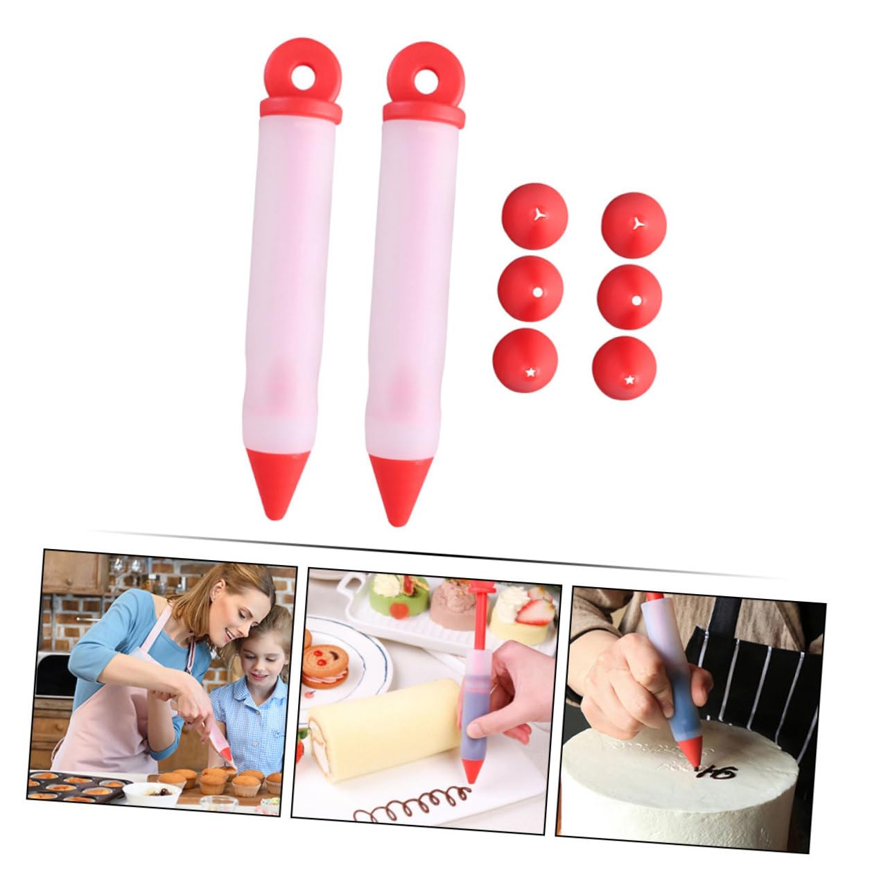 10 Set Penna Decorativa per Dolci da Facile da Usare e Strumento per Decorare Torte e Dessert Accessorio per Creazioni Dolci e Feste