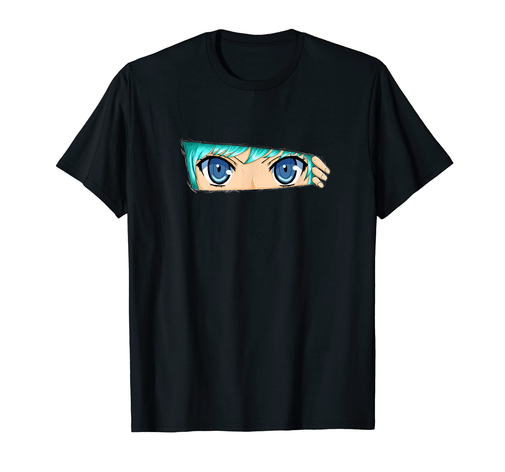 Aesthetic Kawaii Anime Girl KuraKura DesignsCute Girl Inside Anime Eyes Japanese Kawaii Anime Aesthetic T-Shirt