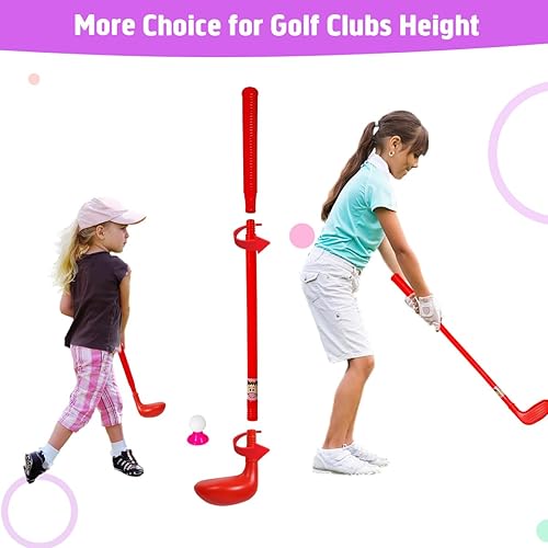 Miniatura 7 de Meland Juego de palos de golf para niños, juego de pelota de golf para niños, juguetes deportivos, regalo para niños y niñas de 3, 4, 5, 6 años