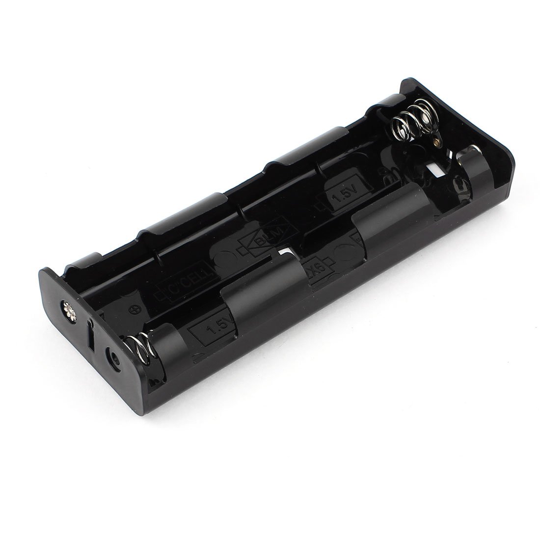 Ruilogod Plastic Battery Case Holder Box for 6 x 1.5V C Cell Batteries