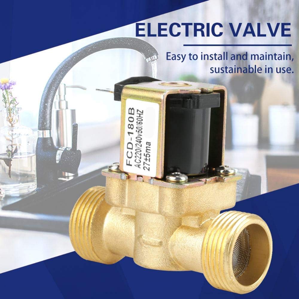 Elektryczny zawór elektromagnetyczny G3 / 4 wlot wody 2-drożny N/C AC Normalnie zamknięty 220/240V FCD-180B