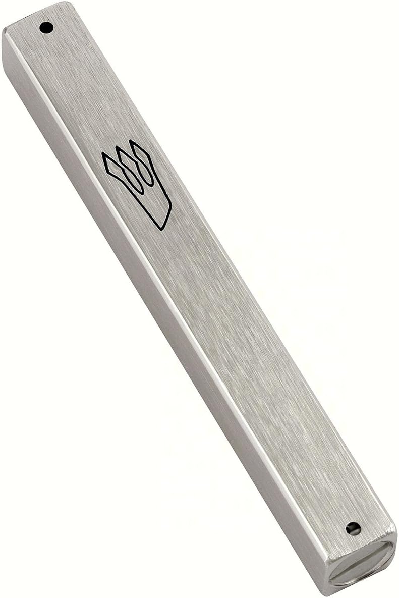 Peer Hastam Silver Aluminum Weather-Proof Classic Mezuzah Case - 5.0 inches (for 4.0 Inches Scroll)
