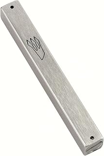 Peer Hastam Silver Aluminum Weather-Proof Classic Mezuzah Case - 3.6 inches (for 2.8 Inches Scroll)