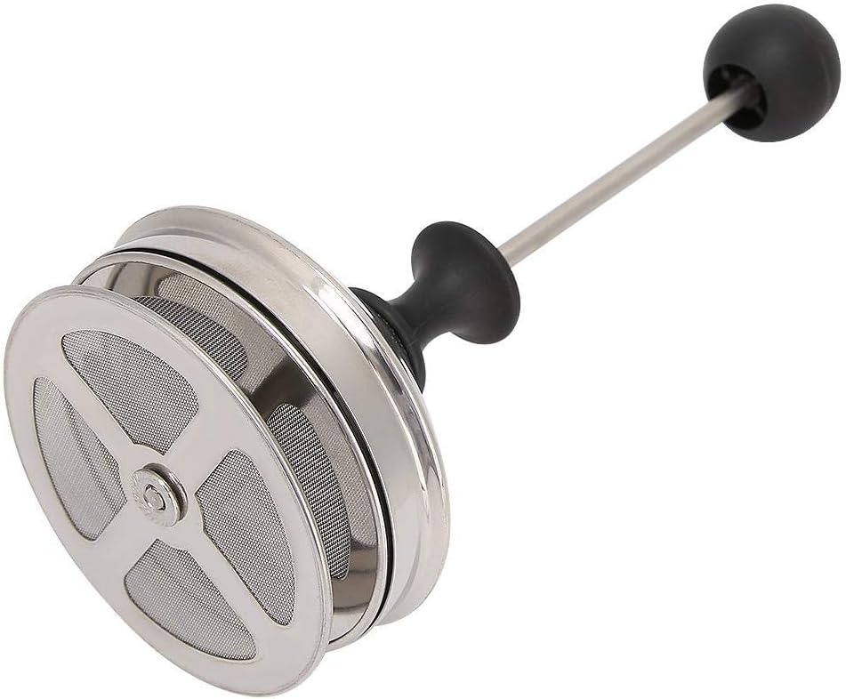 Fdit 400ml Stainless Steel Milk Frother, Handheld Manual Foam Maker for Lattes and Coffee, 5.1x3.1 Inch