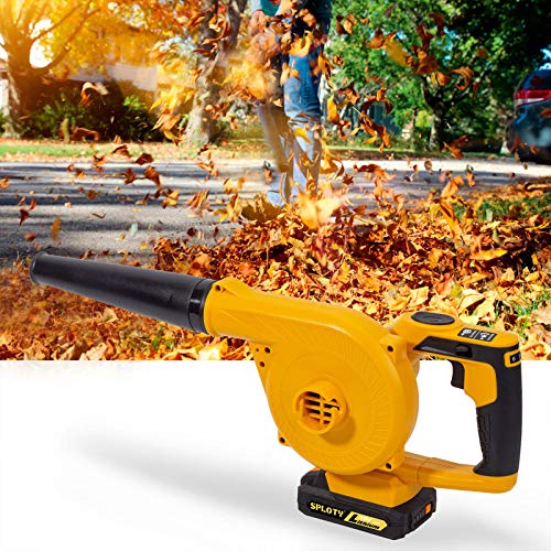 Sploty Leaf Blower Cordless With Battery And Charger, Dc 20V 2.0Ah Lithium Ion Best Cordless Leaf Blower, 145 Mph (Max) Electric Leaf Blower Cordless, Foldable 7 Gear Speed Cordless Leaf Blower Vacuum #TOP3