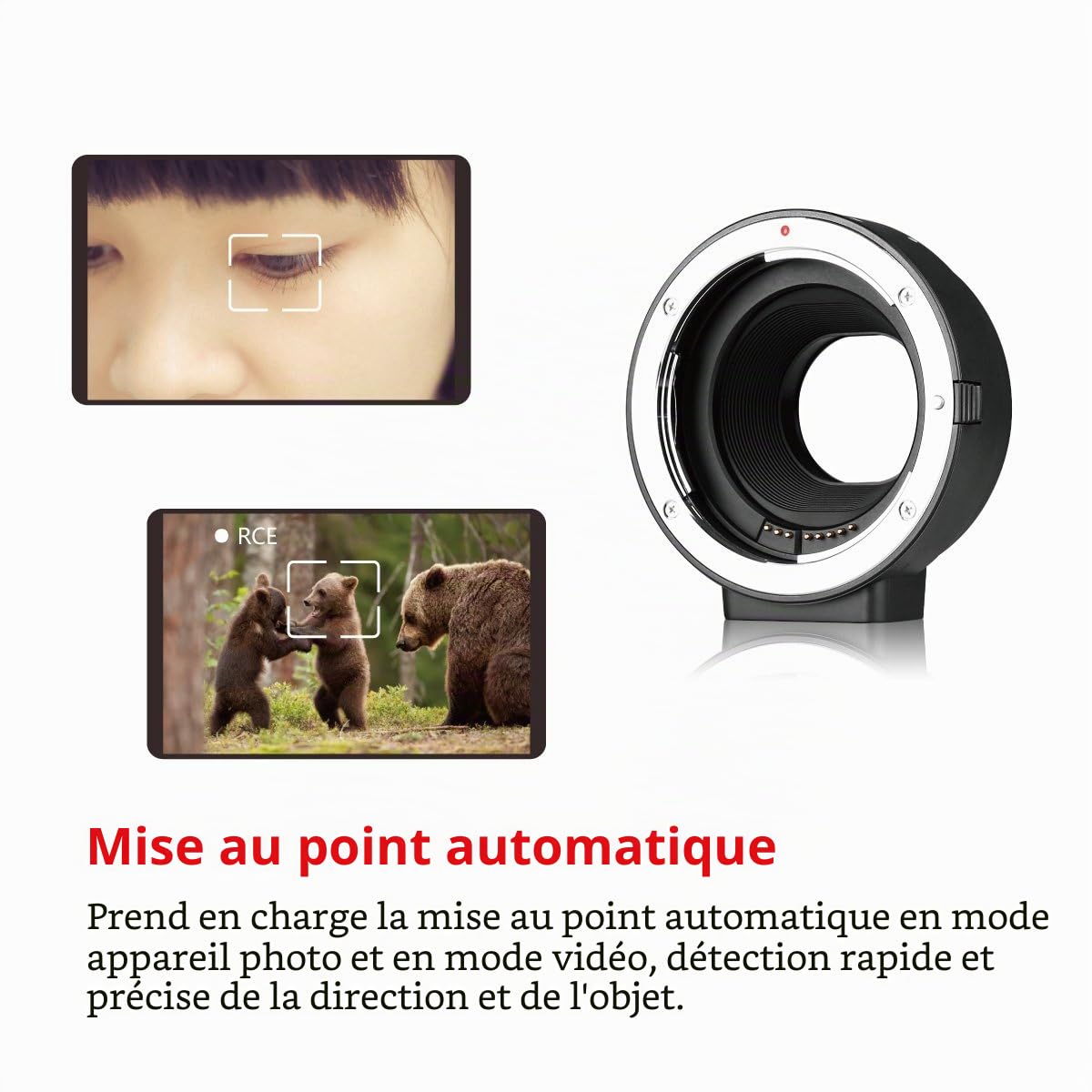 Meike MK-C-AF4 Adapter Extension Tube Compatible for Canon EF/EF-S Lens to EFM-Mount Camera