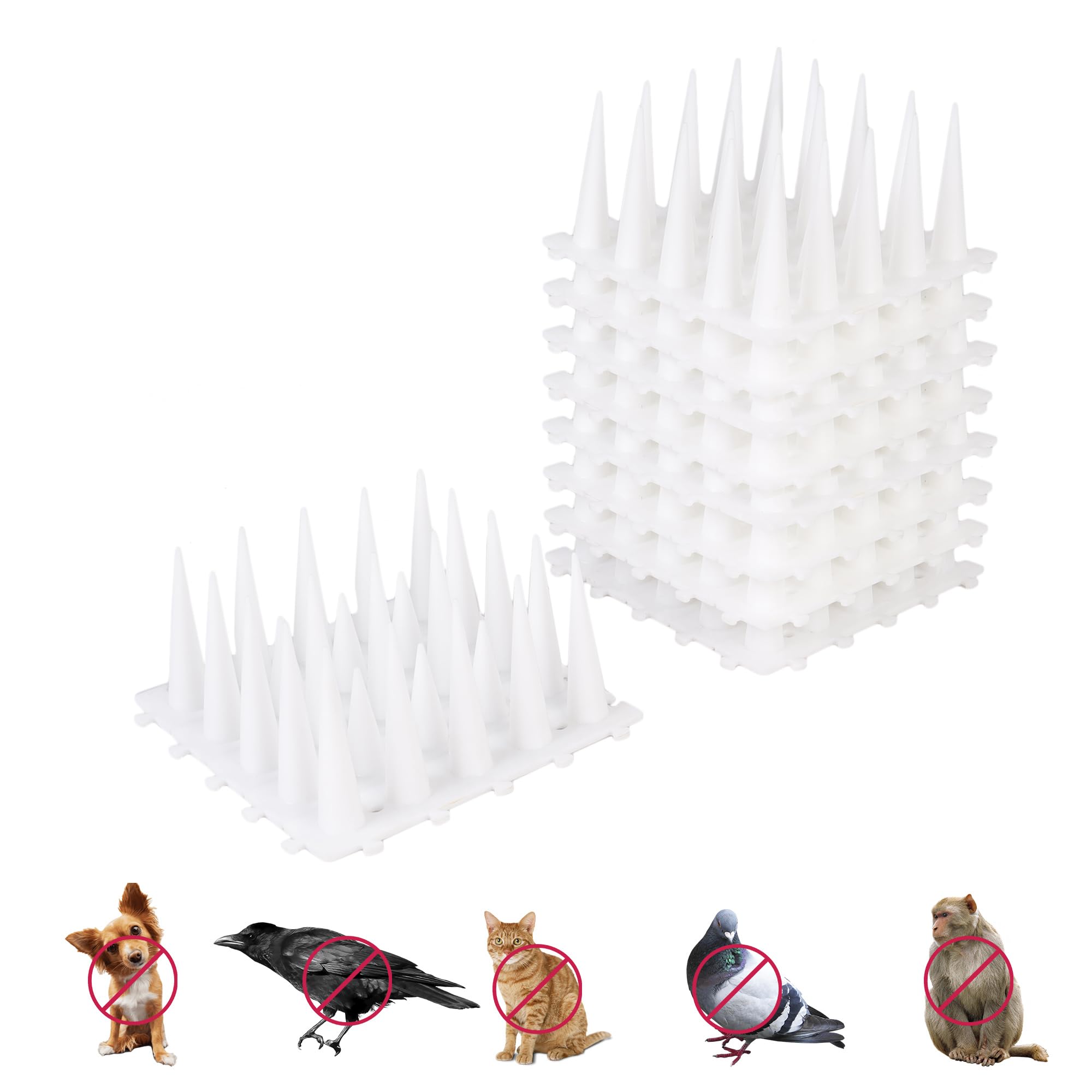 PlastKart Bird Spikes |White| Pack of 5 Bird Spikes | Repellent Spike,Pigeon Spikes, Pigeon Problem Solutions, UV Stabilized Bird Spikes for Outdoor AC Unit & Balcony Railing, Pigeon Control (B0CL14YZKX) Amazon Price History, Amazon Price Tracker