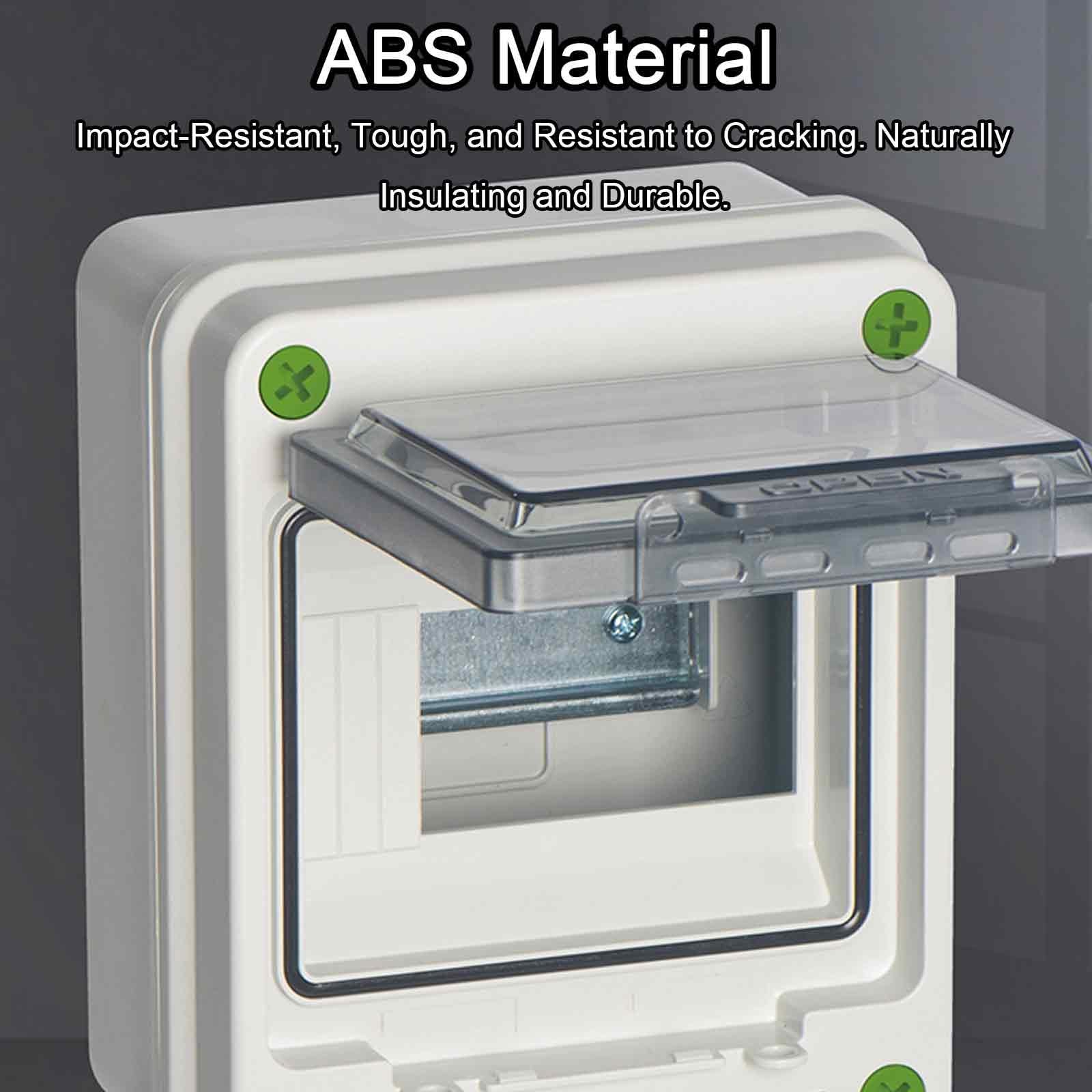 Abzweigdose Aufputz aus ABS-Kunststoff, Smseace Verteilerkasten mit Transparenter Abdeckung, Wasserdicht IP65, Abschließbar für Innenwand-Leistungsschalter(18x16x22cm/7x6.3x8.7in)