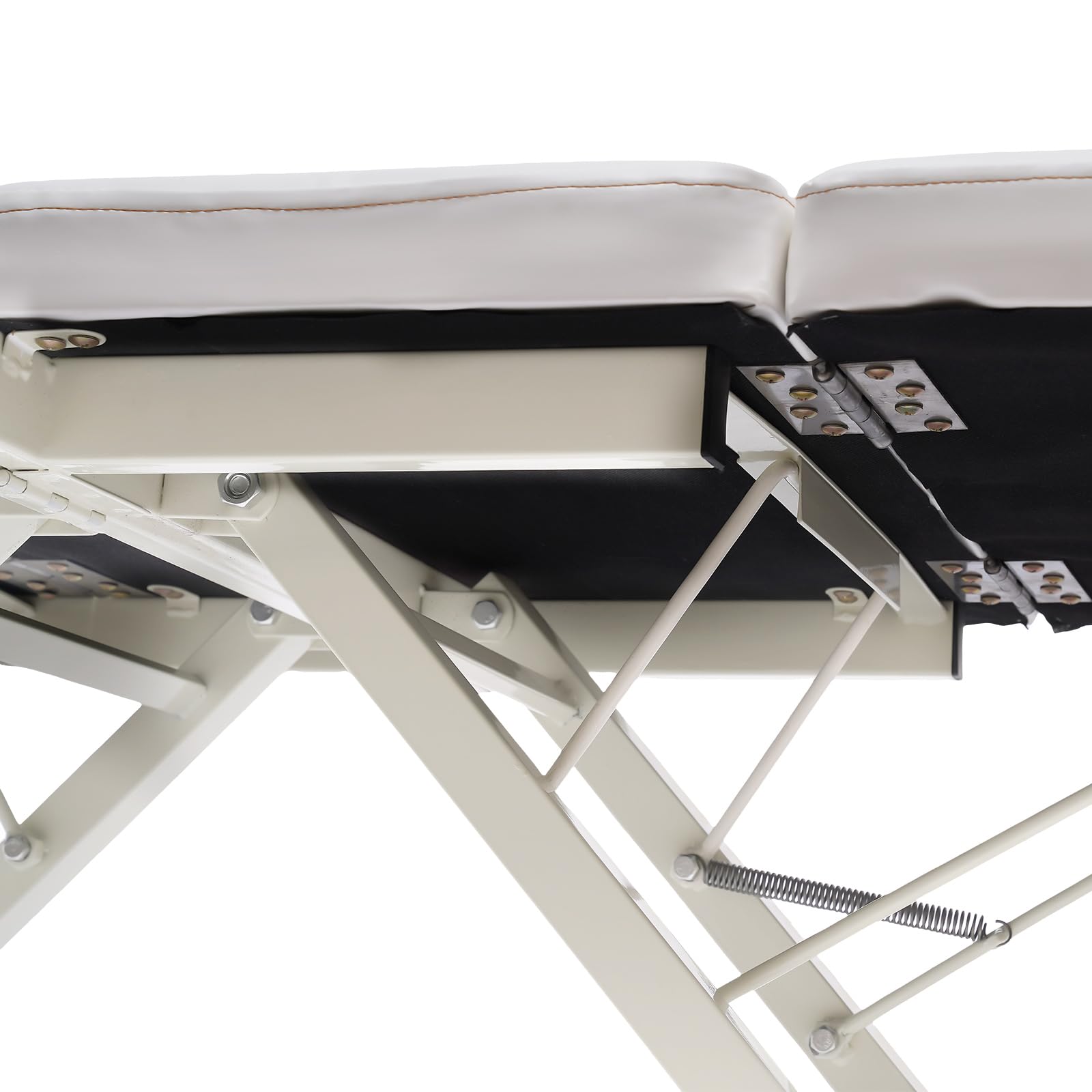 Massagetisch Tragbare 3Zonen Klappbar Pvc Salon Kosmetikliege Weiß Neu Massageliege HöHenverstellbarer Mit KopfstüTze Handauflage Klappbare Physiotherapie Liege Klapptischmassagebett Tragbar 71"Zoll