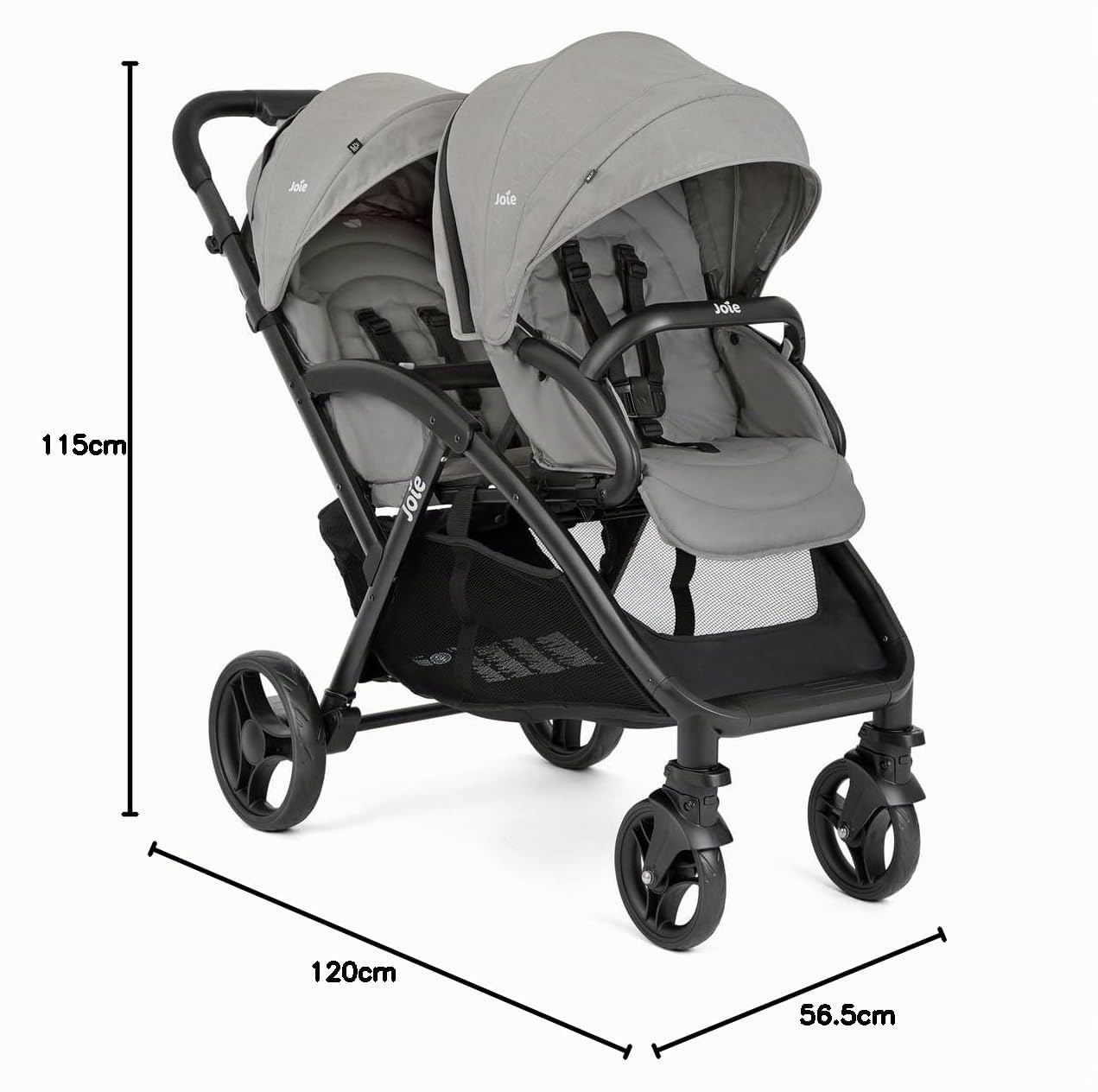 Joie evalite duo Geschwisterwagen, kompakt faltbar, Reisesystem-kompatibel, 0–15 kg