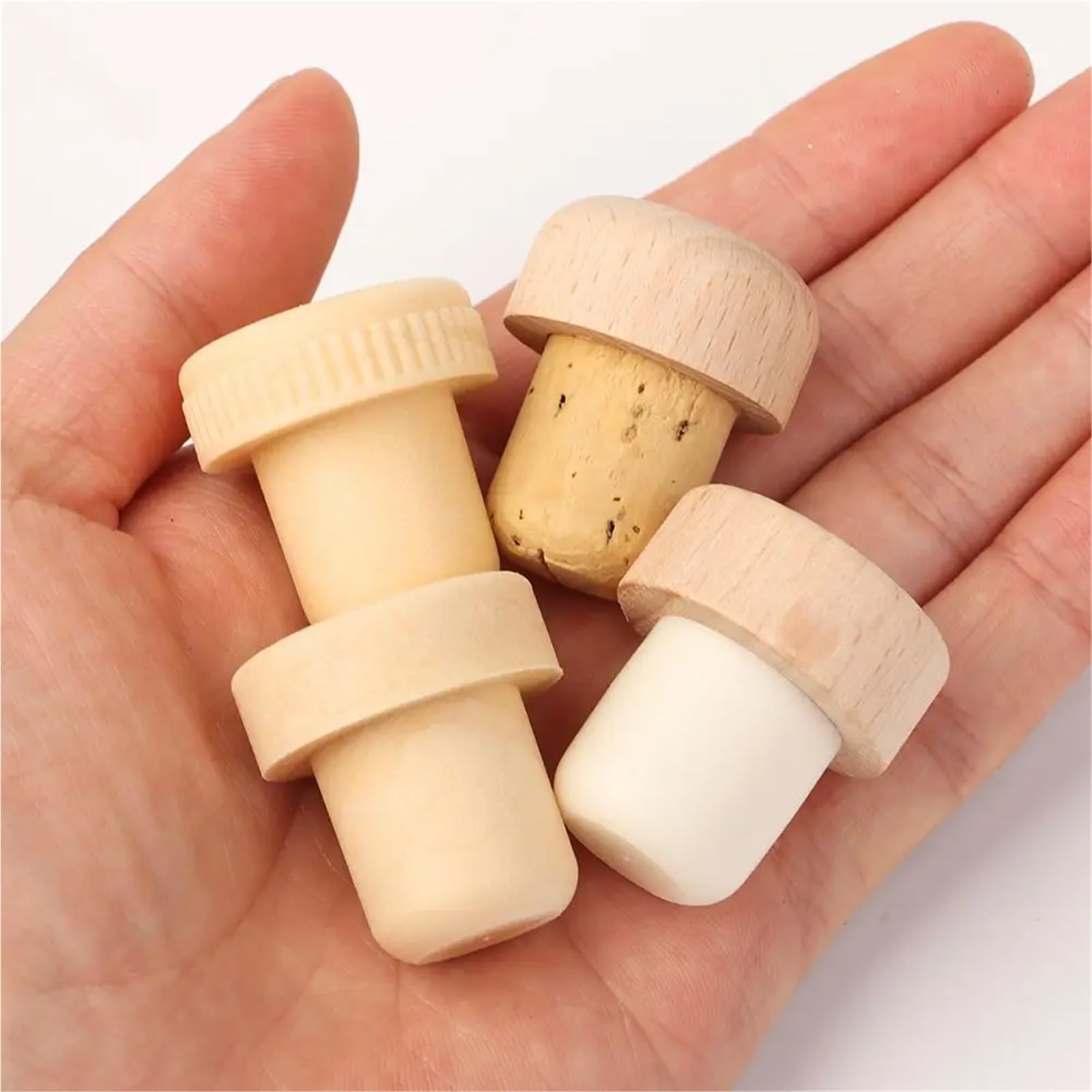 Bouchons en forme de T 50pcs vin Champagne bouchon bouteille caoutchouc couverture fournitures barre cuisine d'étanchéité outil for bière Soda liège(Color3)