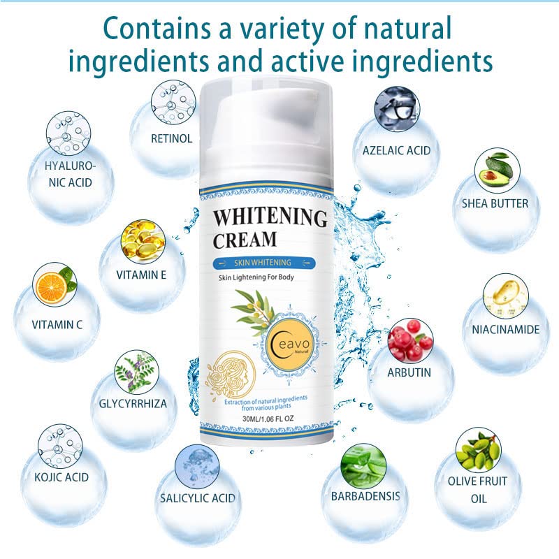 Skin Whitening Bleaching Cream For Intimate Area, Underarm, Knees